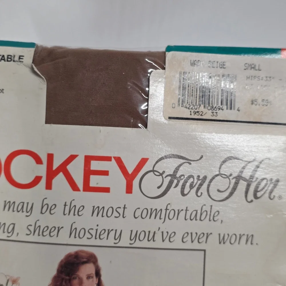 2pk Vintage Jockey For Her Pantyhose Small Chestnut Warm Beige Control Top 1950